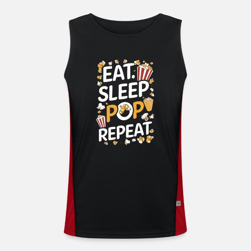 Lustiger Popcorn-spruch, Binge-watching-popcorn Funktionelles Kontrast-Tank Top für Männer 