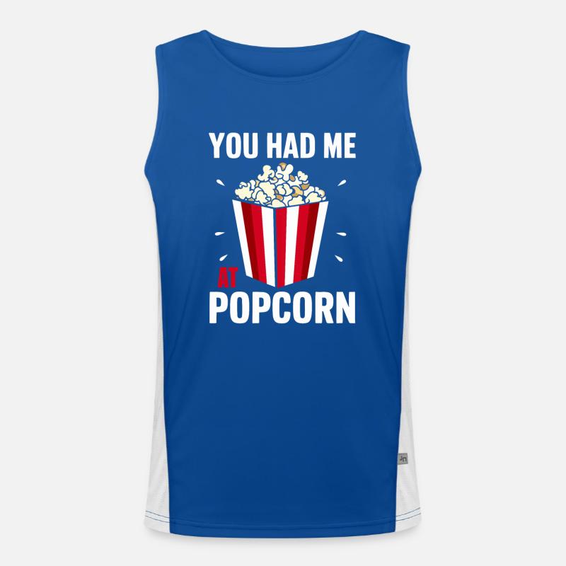 Lustiger Popcorn-spruch, Binge-watching-popcorn Funktionelles Kontrast-Tank Top für Männer 