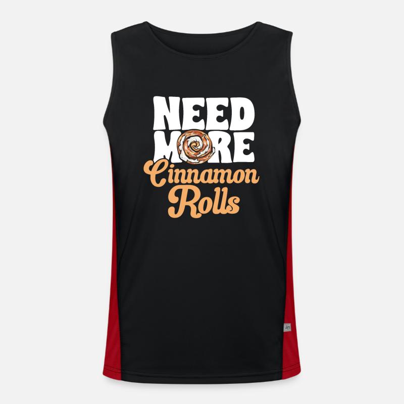 Zimtschnecke Funktionelles Kontrast-Tank Top für Männer 