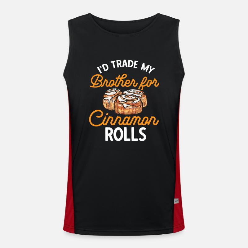 Cinnamon roll Men's Functional Contrast Tank Top 