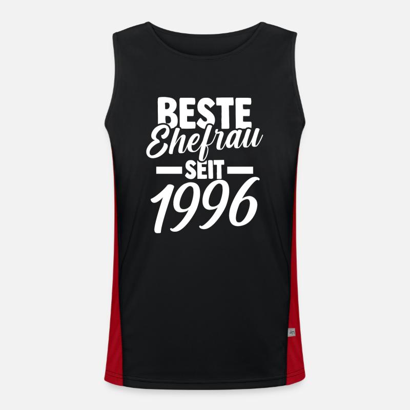 Valentinstag Beste Ehefrau Seit 1996 Funktionelles Kontrast-Tank Top für Männer 