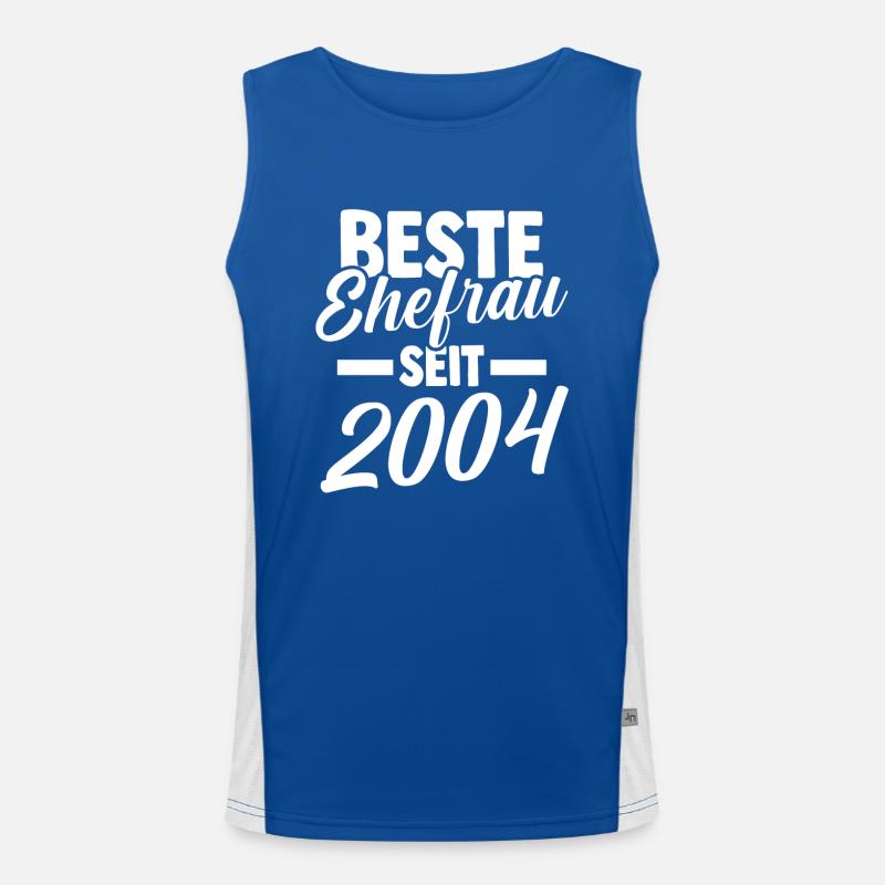Valentinstag Beste Ehefrau Seit 2004 Funktionelles Kontrast-Tank Top für Männer 