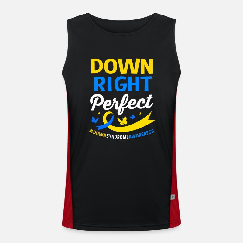 Down syndrome trisomy 21 Men's Functional Contrast Tank Top 