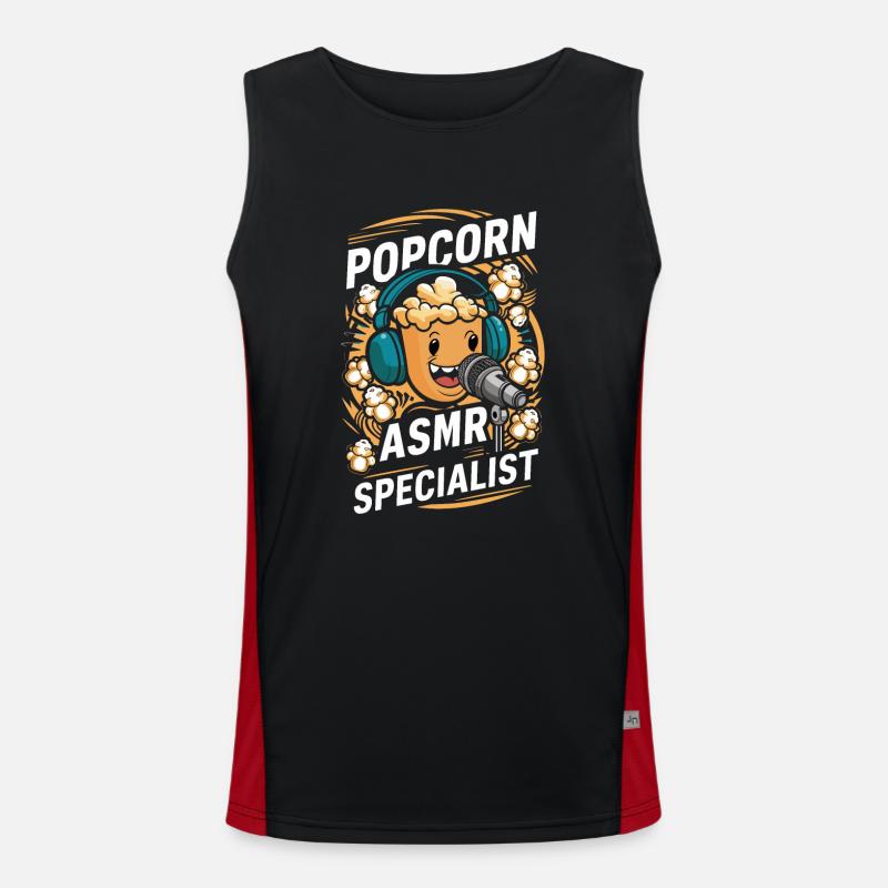 Lustiger Popcorn-spruch, Binge-watching-popcorn Funktionelles Kontrast-Tank Top für Männer 