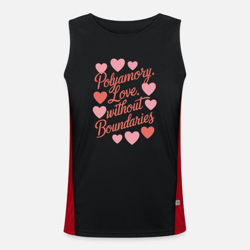 Polyamoröse Gemeinschaft Polyamorous Parenting Funktionelles Kontrast-Tank Top für Männer 