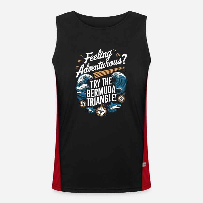 Mysterious disappearances in the Bermuda Triangle Men's Functional Contrast Tank Top 