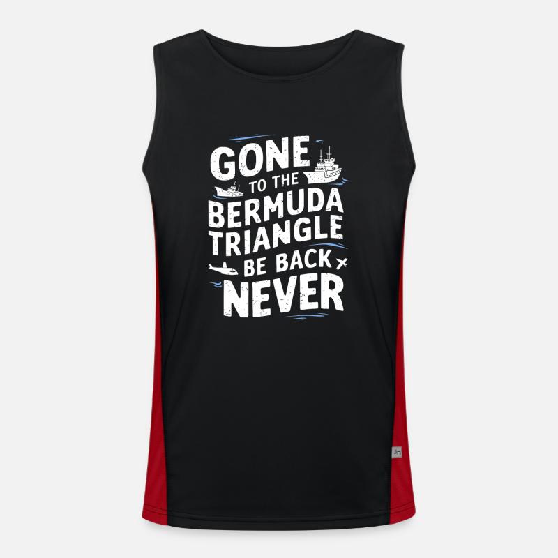 Mysterious disappearances in the Bermuda Triangle Men's Functional Contrast Tank Top 