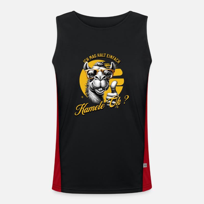 I just like camels Men's Functional Contrast Tank Top 