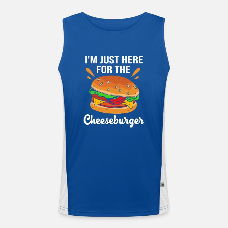 Cheeseburger Burger Men's Functional Contrast Tank Top 