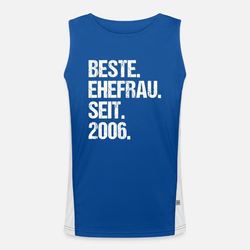 Valentinstag Beste Ehefrau Seit 2006 Funktionelles Kontrast-Tank Top für Männer 