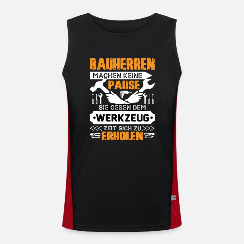 Les constructeurs ne prennent pas de pause Débardeur respirant contrasté Homme 