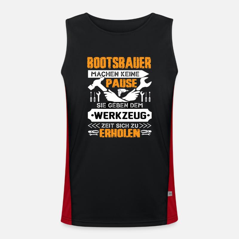 Bootesbauer Machen Keine Pause Funktionelles Kontrast-Tank Top für Männer 
