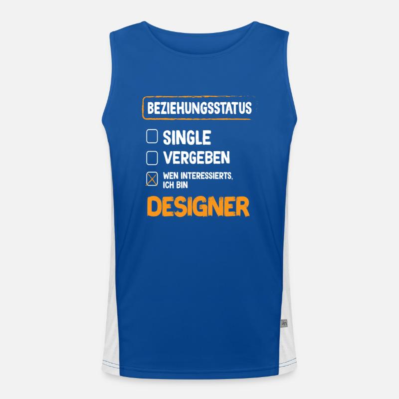 Designer Relationship Status Men's Functional Contrast Tank Top 