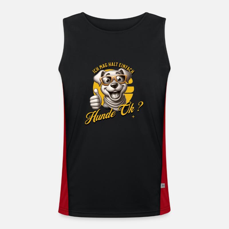 Ich mag halt einfach Hunde Funktionelles Kontrast-Tank Top für Männer 