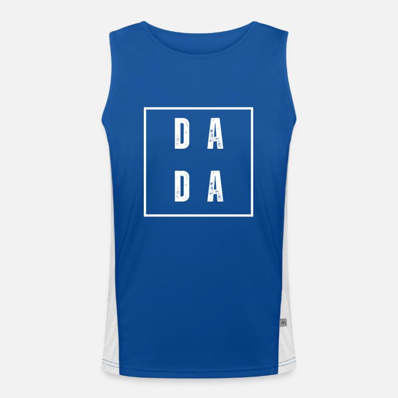 Dada Grid Monochrome Poster Men's Functional Contrast Tank Top 