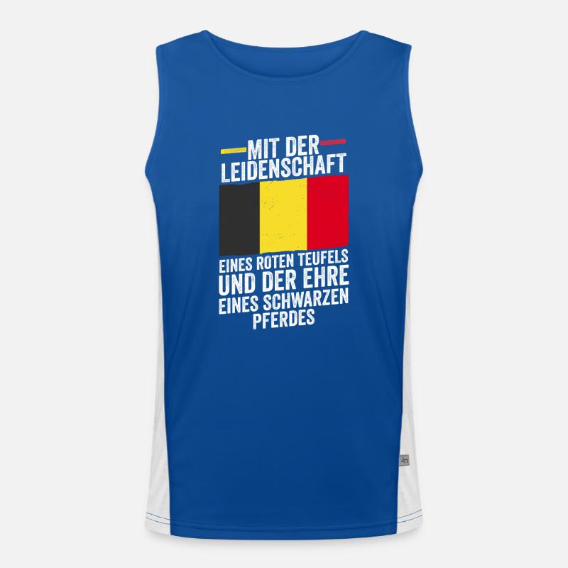Belgian Belgian Belgium Men's Functional Contrast Tank Top 