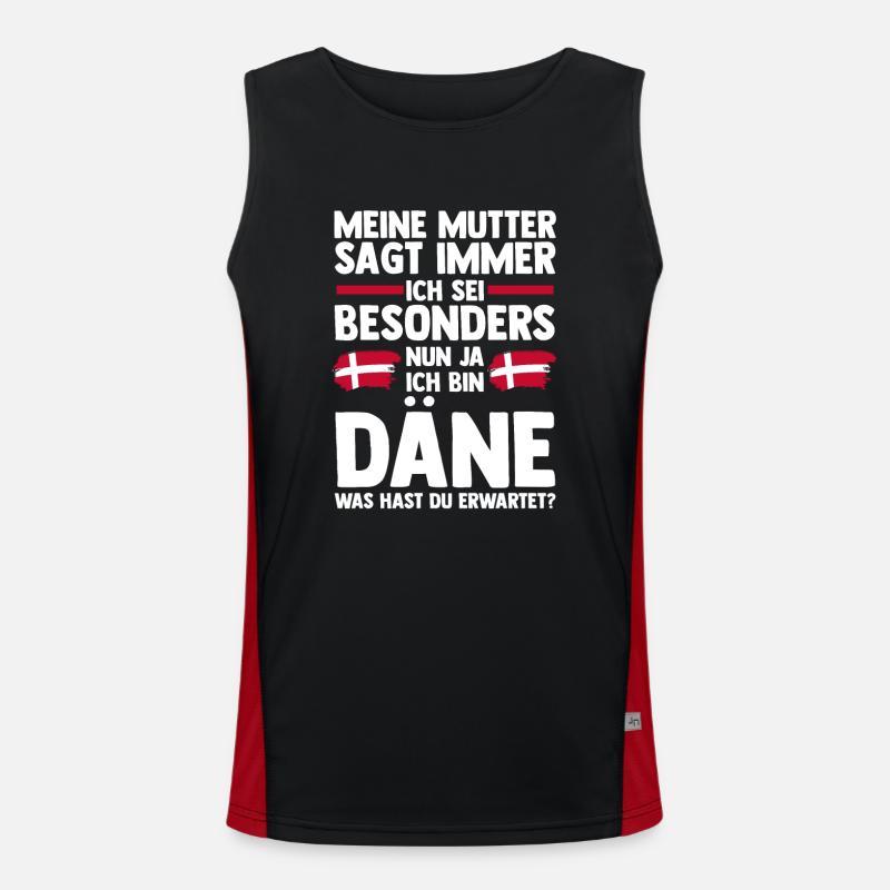 Dänen Dänisch Dänemark Funktionelles Kontrast-Tank Top für Männer 