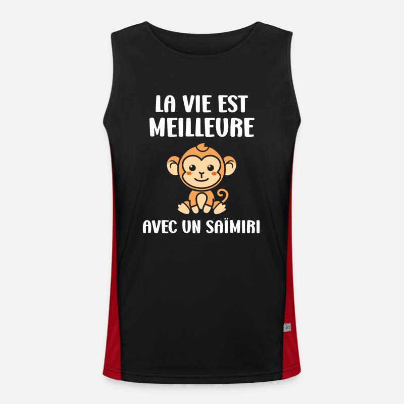 Singe Saïmiri Débardeur respirant contrasté Homme 