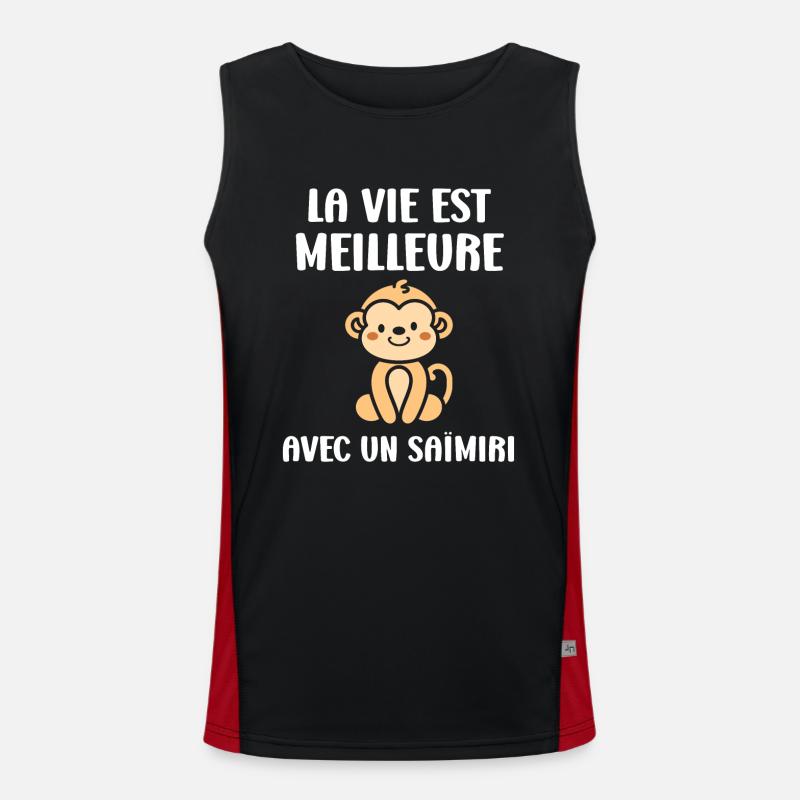 Singe Saïmiri Débardeur respirant contrasté Homme 
