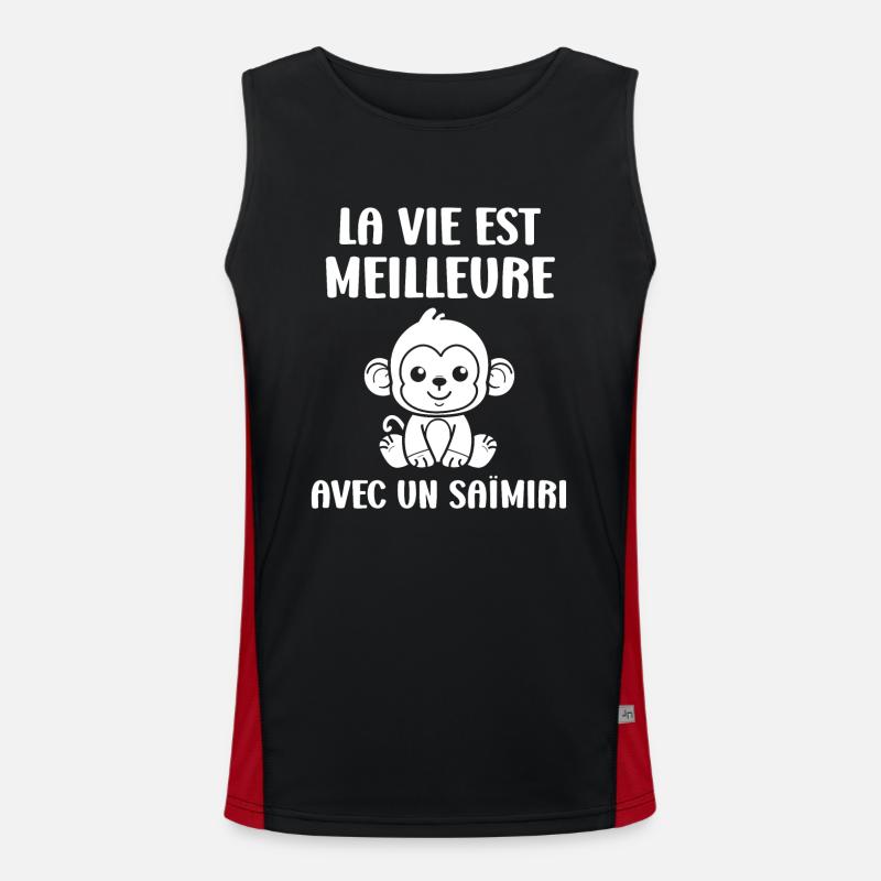 Singe Saïmiri Débardeur respirant contrasté Homme 