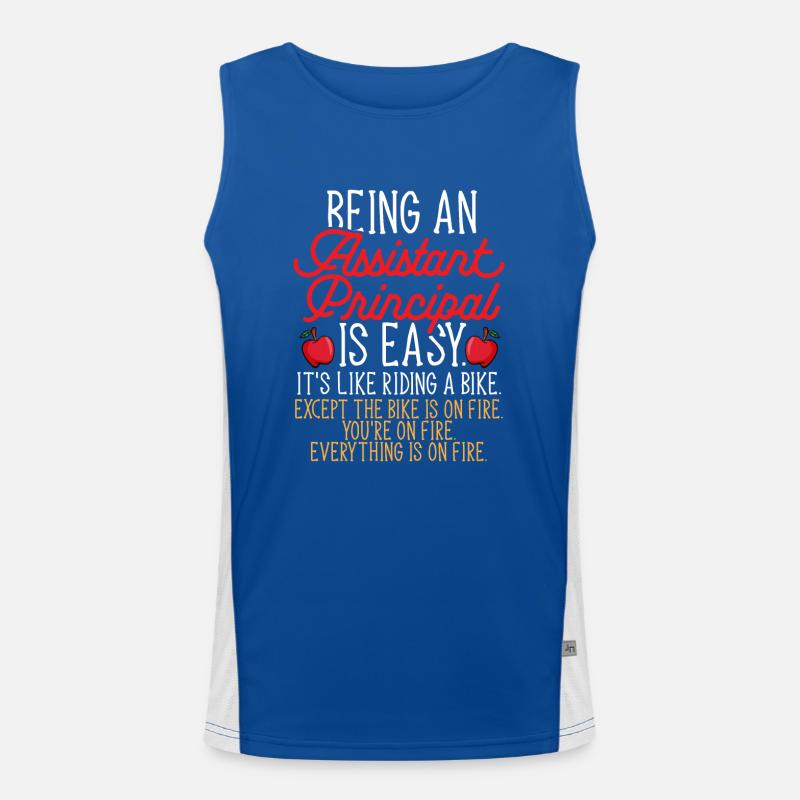 Stellvertretender Schulleiter Funktionelles Kontrast-Tank Top für Männer 