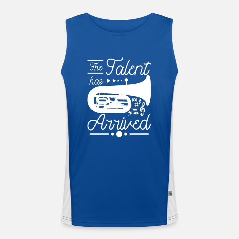 The talent has arrived tuba player Funktionelles Kontrast-Tank Top für Männer 
