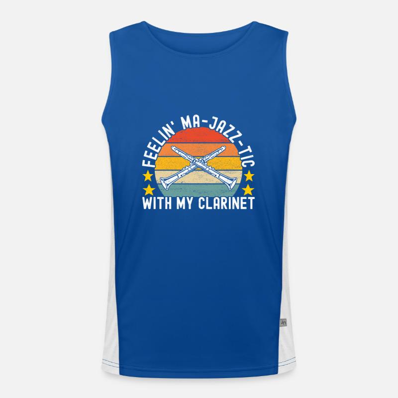 Clarinet Wind Instrument Clarinet player Men's Functional Contrast Tank Top 