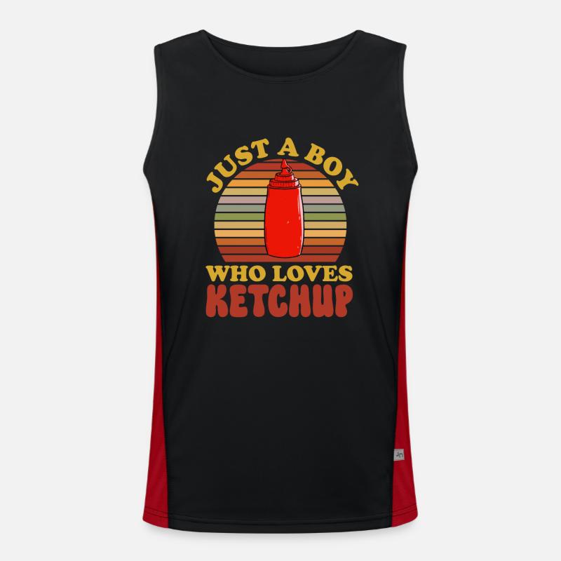 Ketchup Tomato ketchup Men's Functional Contrast Tank Top 