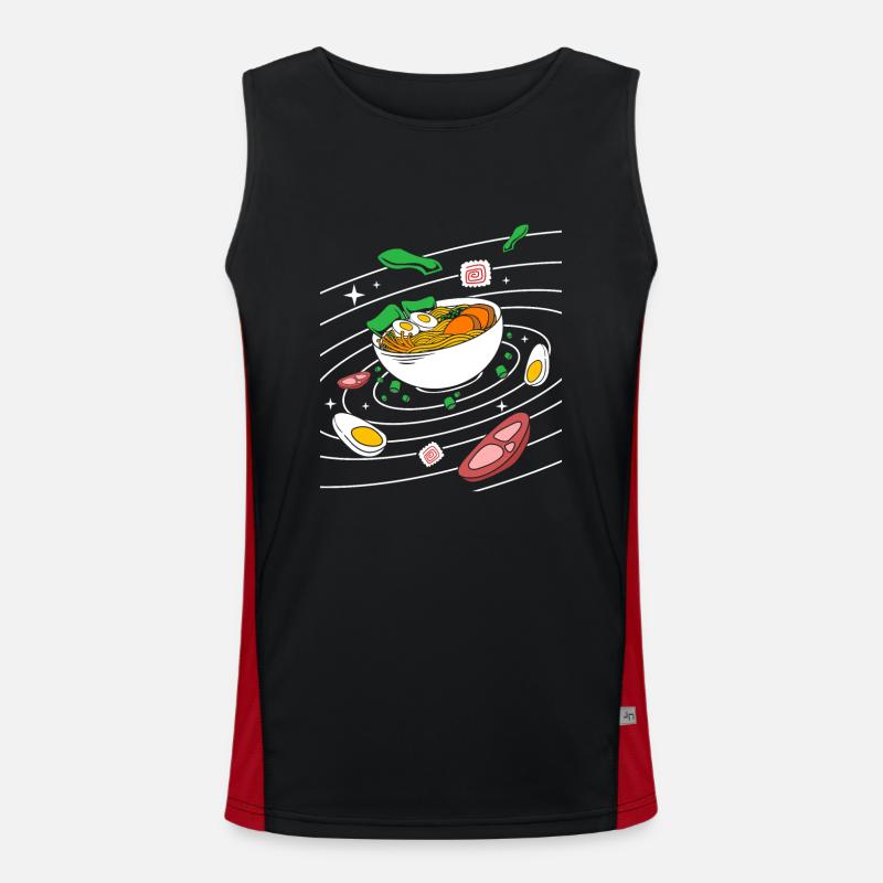 Universe Solar System - Men's Functional Contrast Tank Top  - black/red