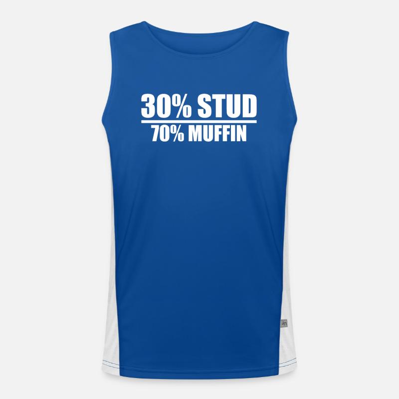 30% Stud 70% Muffin Funny Father's Day Valentines Funktionelles Kontrast-Tank Top für Männer 