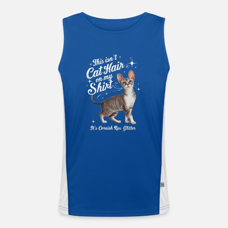 Katze Cornish Rex Geschenk Funktionelles Kontrast-Tank Top für Männer 