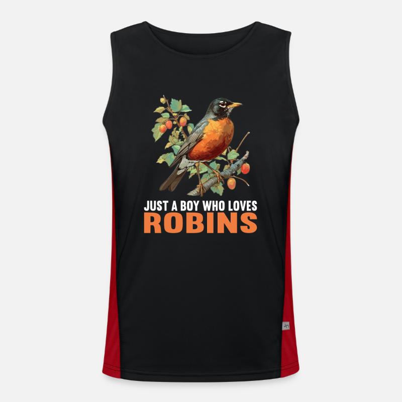 Robin Rotkehlchen Funktionelles Kontrast-Tank Top für Männer 