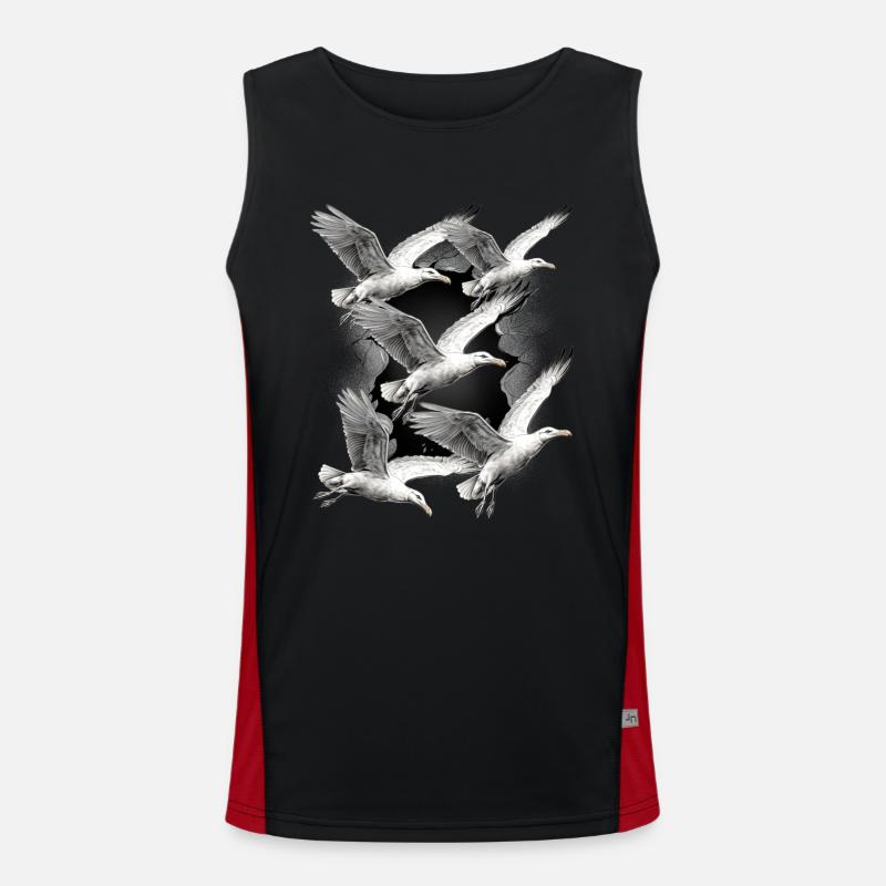 Möwen Möwe Maritim Seevögel Funktionelles Kontrast-Tank Top für Männer 