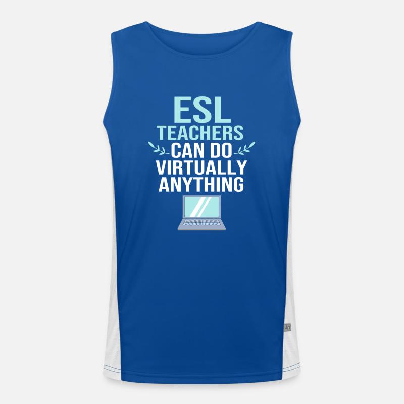 Englischlehrerin Englisch Lehrer Funktionelles Kontrast-Tank Top für Männer 