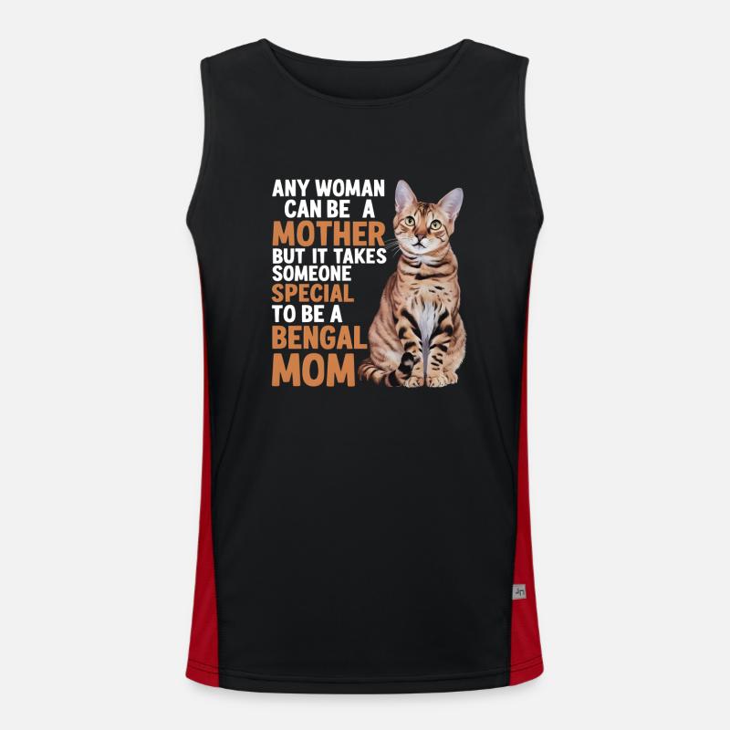 Katze Bengal Geschenk Funktionelles Kontrast-Tank Top für Männer 