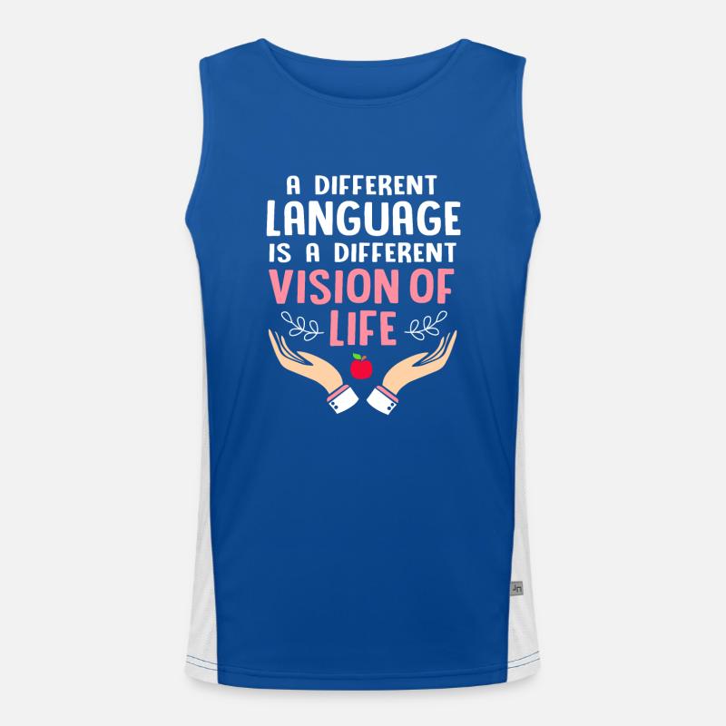 Englischlehrerin Englisch Lehrer Funktionelles Kontrast-Tank Top für Männer 