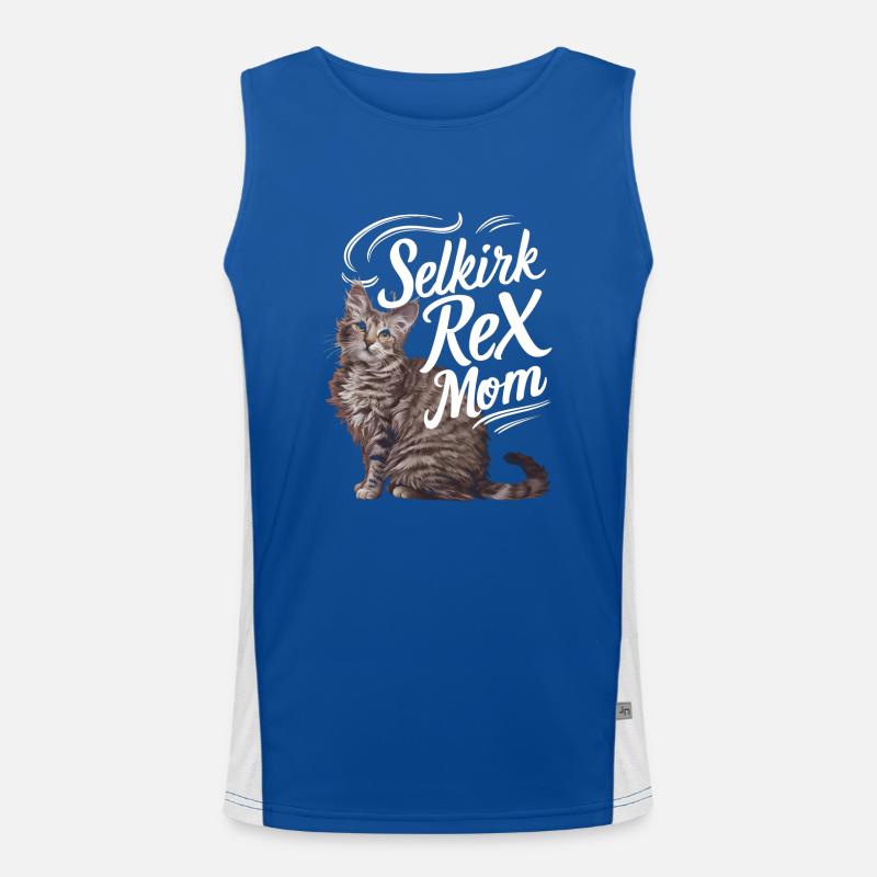 Katze Selkirk Rex Geschenk Funktionelles Kontrast-Tank Top für Männer 