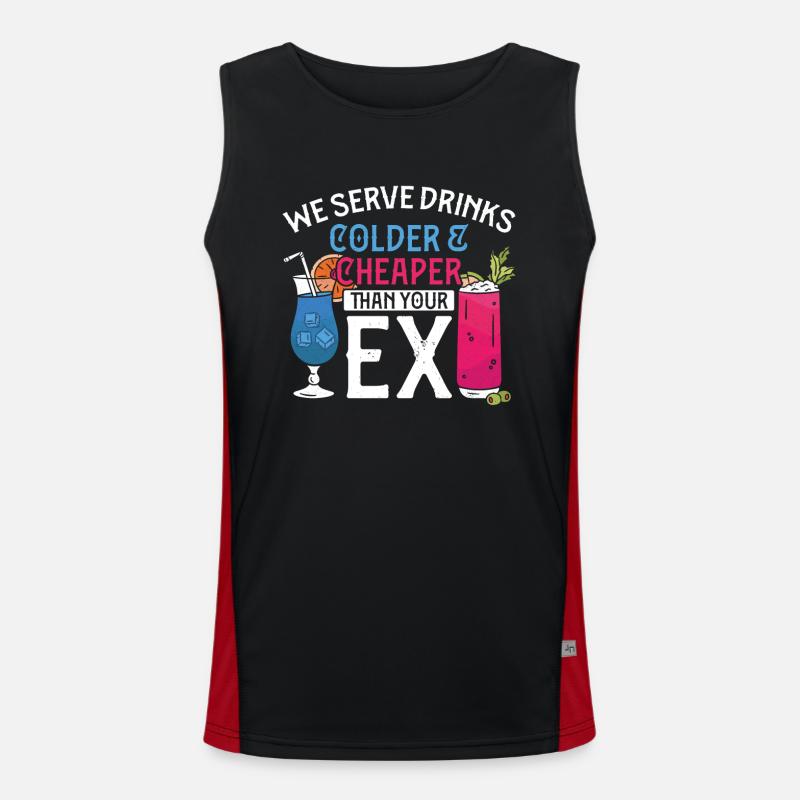 Bartender Mixologist We Serve Funktionelles Kontrast-Tank Top für Männer 