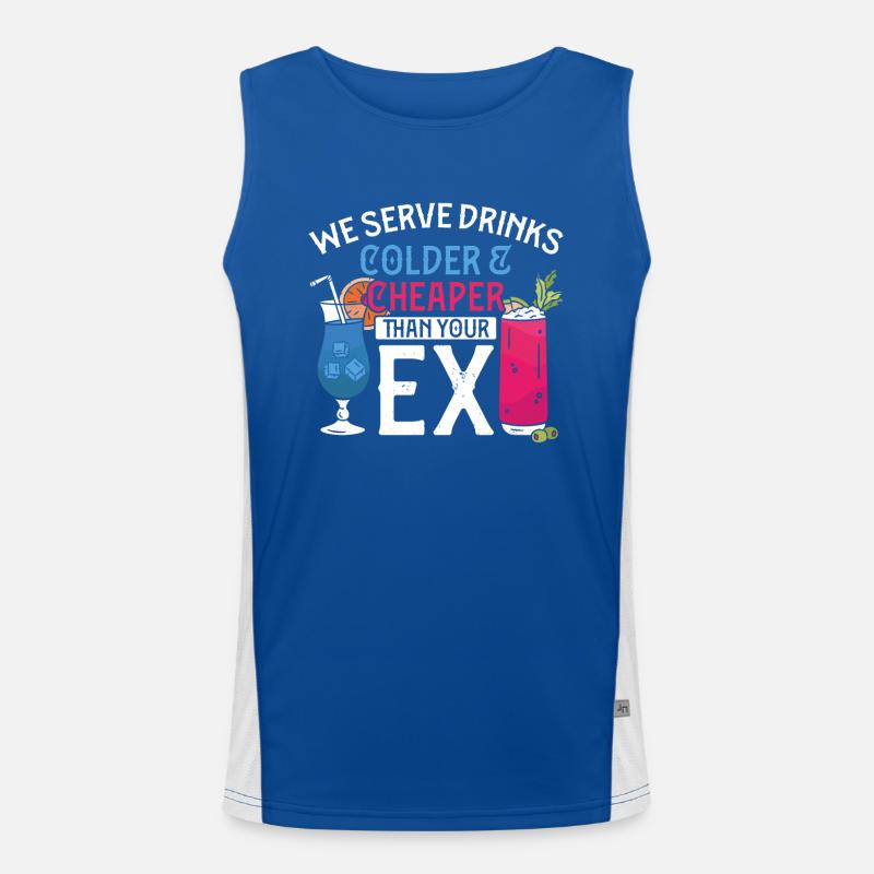 Bartender Mixologist We Serve Funktionelles Kontrast-Tank Top für Männer 
