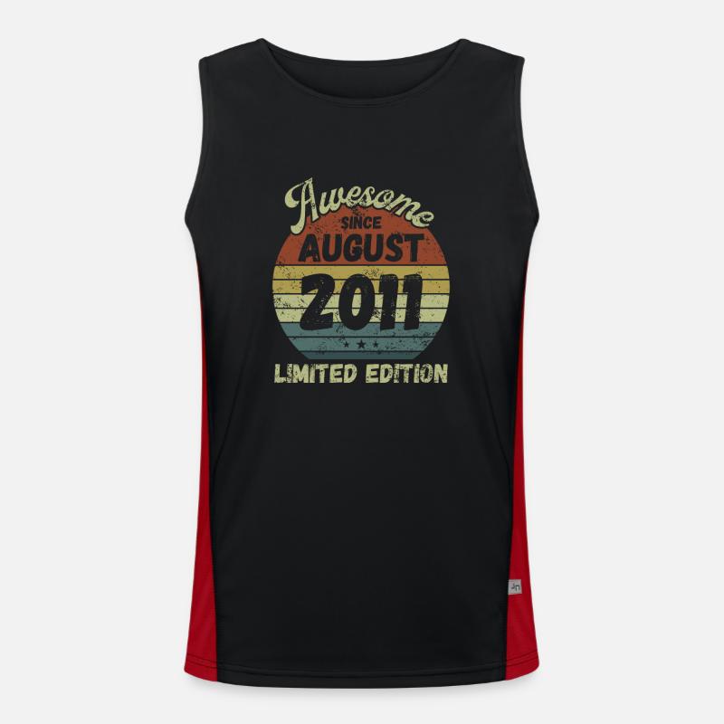 Awesome since August 2011 - Geburtstag Funktionelles Kontrast-Tank Top für Männer 