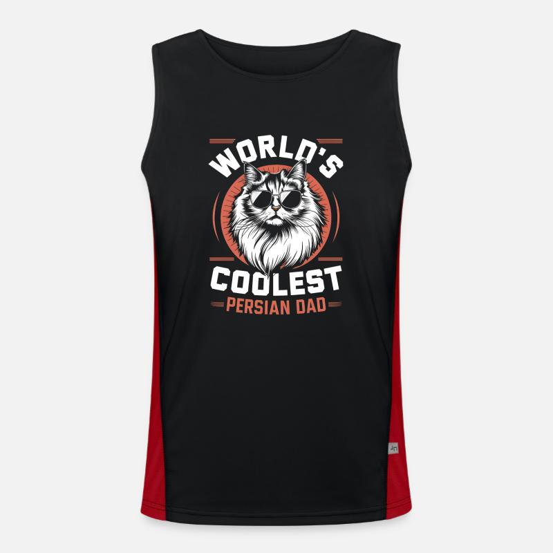 Katze Perser Geschenk Funktionelles Kontrast-Tank Top für Männer 