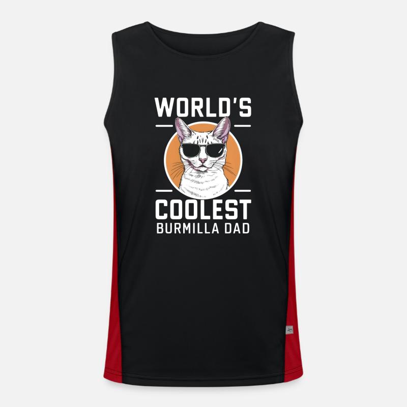 Katze Burmilla Geschenk Funktionelles Kontrast-Tank Top für Männer 