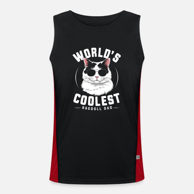 Katze Ragdoll Geschenk Funktionelles Kontrast-Tank Top für Männer 