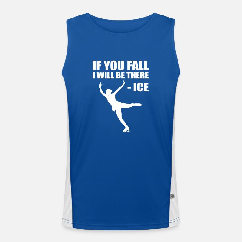 Schlittschuh Schlittschuhlaufen Eislauf Funktionelles Kontrast-Tank Top für Männer 