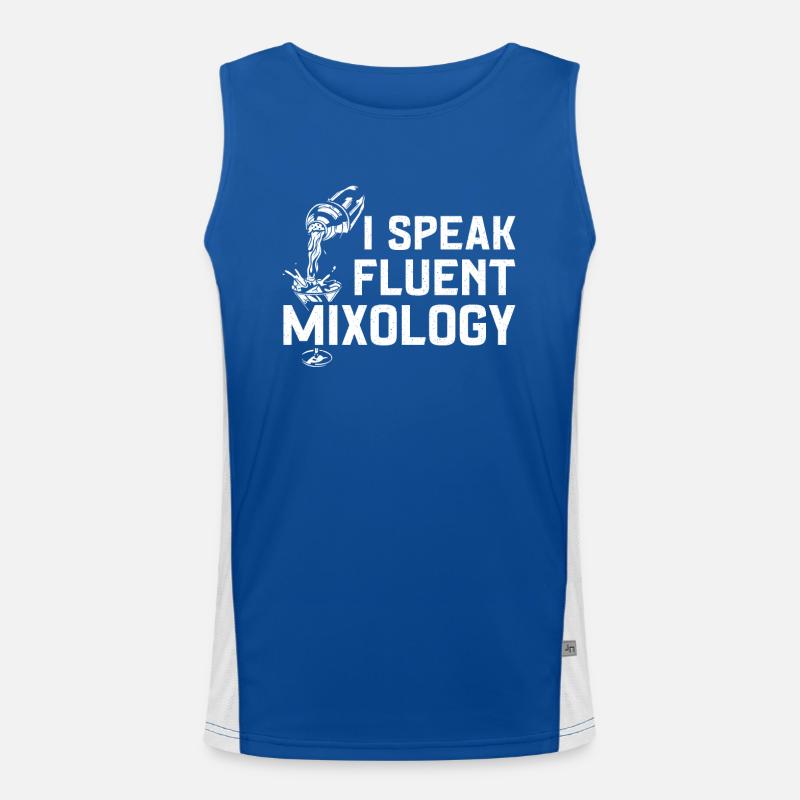 Bartender Mixologist I Speak Men's Functional Contrast Tank Top 