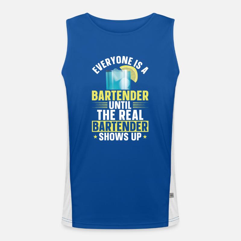 Bartender Mixologist Everyone Is A Funktionelles Kontrast-Tank Top für Männer 