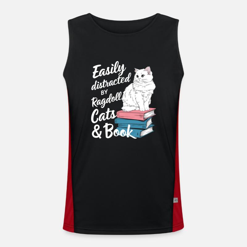 Katze Ragdoll Geschenk Funktionelles Kontrast-Tank Top für Männer 