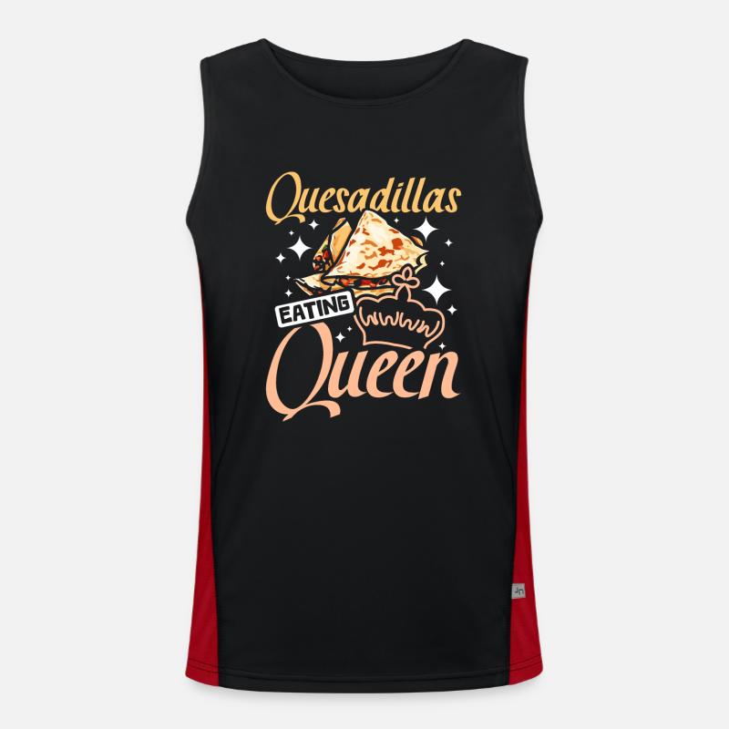 Quesadillas mangeant reine Débardeur respirant contrasté Homme 