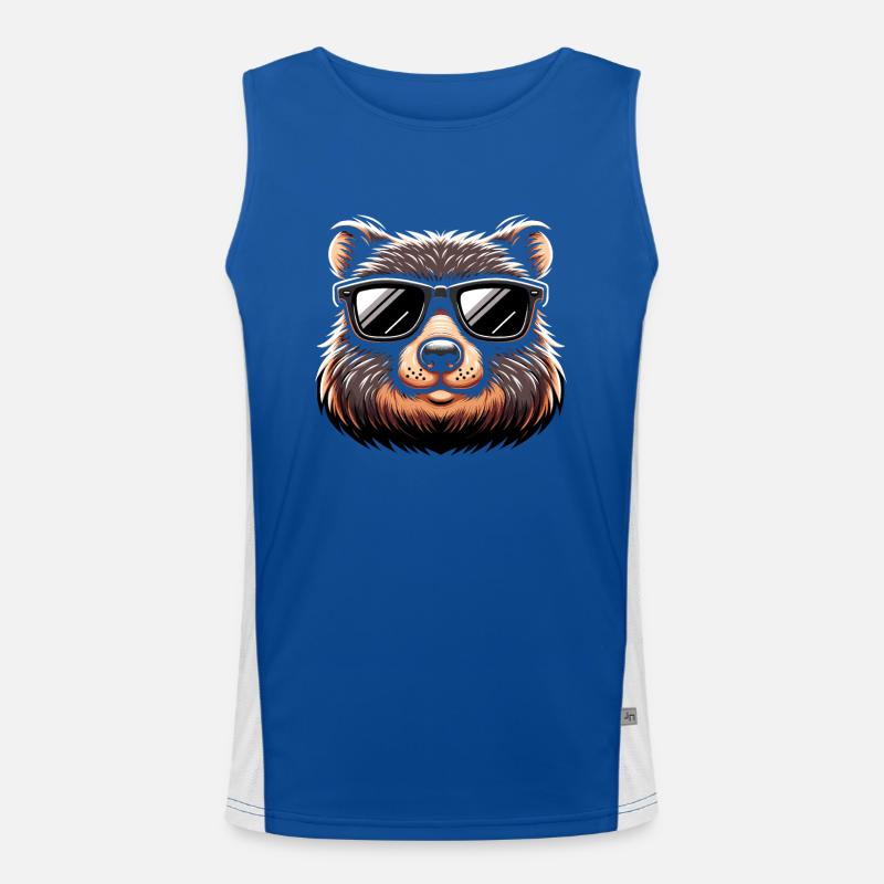 Feeling Wombat-Tastic Today - Funny Wombat Men's Functional Contrast Tank Top 