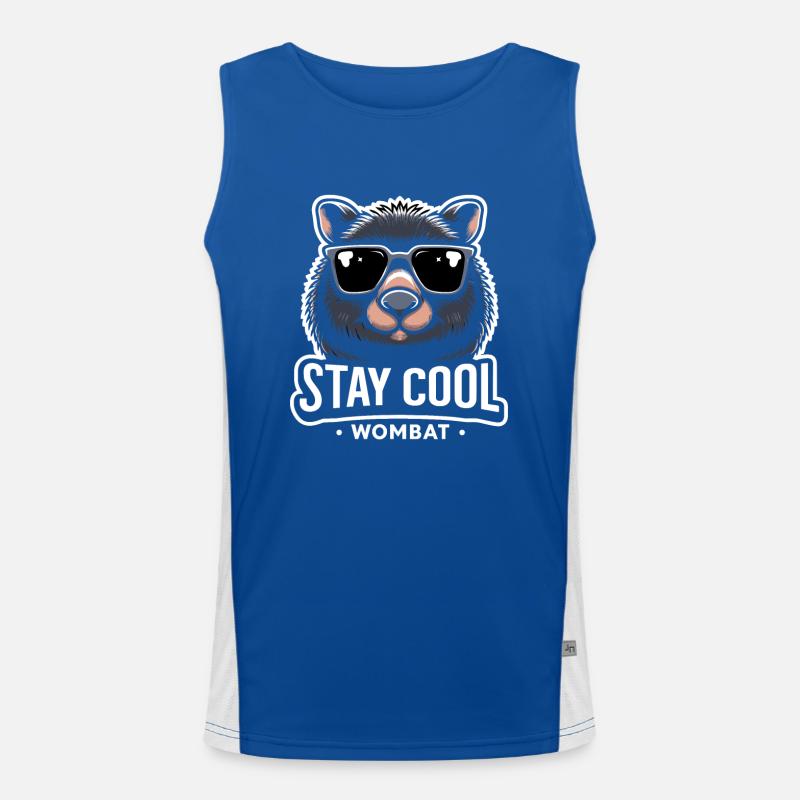 Feeling Wombat-Tastic Today - Funny Wombat Men's Functional Contrast Tank Top 